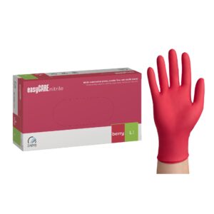 easyCARE nitriilkindad, puudrivabad, marja-roosad, suurus L, N100